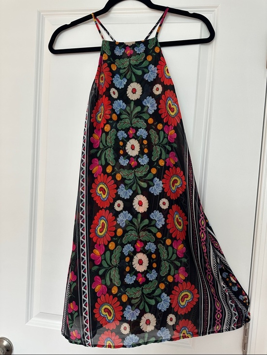 Show Me Your MuMu Dresses & Skirts - Show Me Your Mumu Floral High-neck Dress in Black with Multicolor Blooms